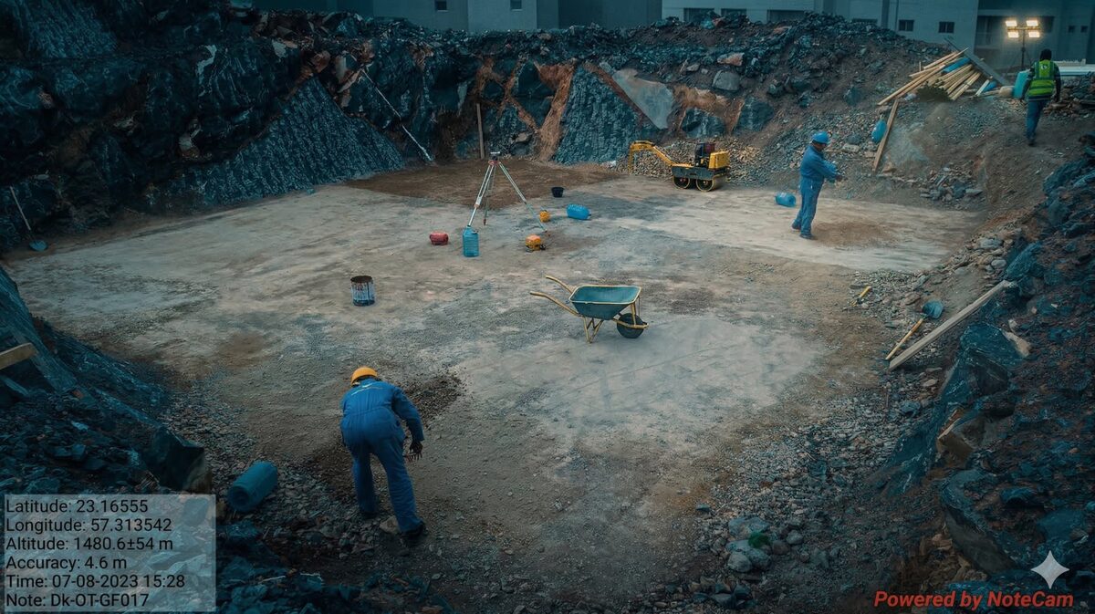 Farm site clearance and construction work
