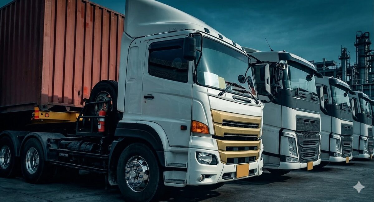 Transport trucks and logistics fleet
